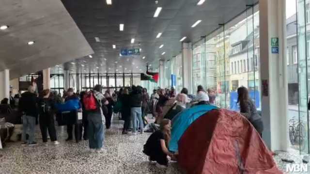 اعتصام مفتوح في حرم جامعة غنت البلجيكية دعما للفلسطينيين
