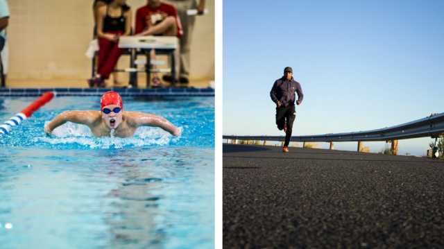 السباحة مقابل الجري.. أيهما الأفضل لجسمك؟