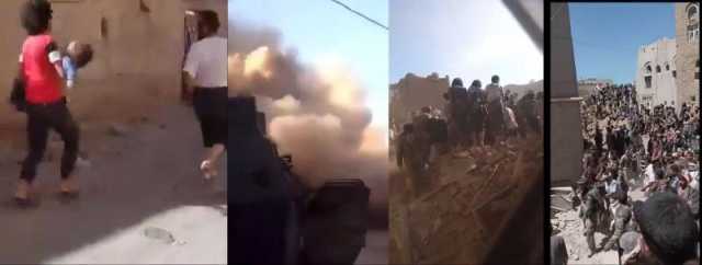 مجزرة مروعة.. الحوثيون يفجرون منزل مواطن على رؤوس ساكنيه ومقتل 12 شخصًا وآخرين تحت الأنقاض (فيديو)