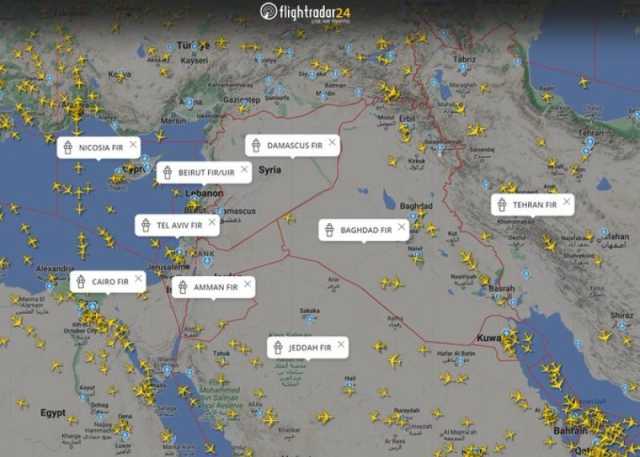 عاجل : خمس دول عربية تعلن اغلاق أجواءها ووقف حركة الملاحة الجوية مع بدء الهجوم الإيراني على إسرائيل