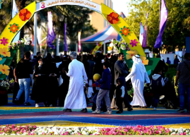 أكثر من 60 ألف زائر لمهرجان الزهور الثالث في سيهات