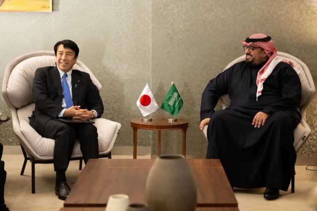  وزير الاقتصاد يبحث مع نظيره الياباني تعزيز التعاون بين البلدين