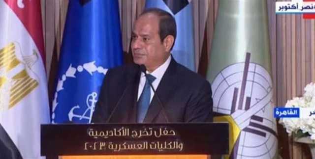 السيسي: مصر في صدارة الدفاع عن الأمة العربية.. ولم ولن نخذل أمتنا أبدًا
