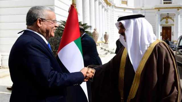 رئيس مجلس النواب يستقبل رئيس المجلس الوطني الاتحادي الإماراتي