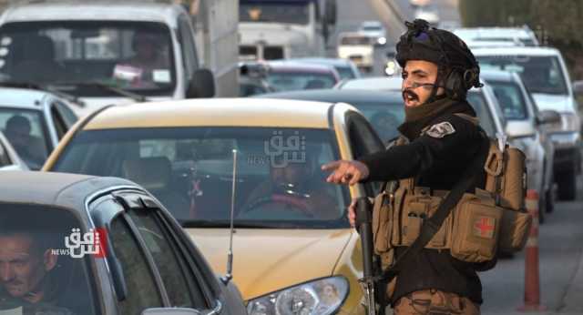 فيديو.. كارثة كادت تصيب دورية شرطة قرب مول المنصور ببغداد