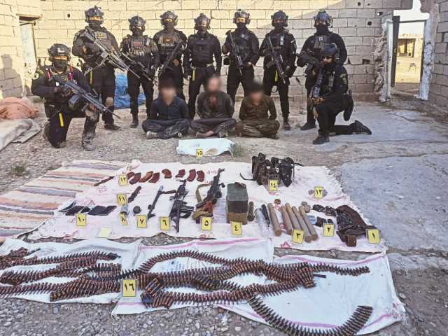 القبض على ثلاثة تجار مخدرات منتمين لتنظيم داعش في ديالى