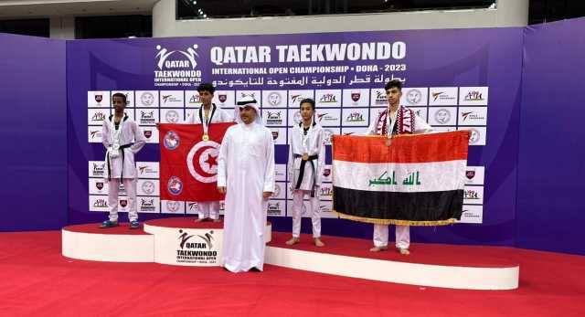 العراق يحقق وسام نحاسي في بطولة قطر الدولية بالتايكواندو