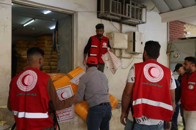 الهلال الاحمر العراقي يرسل أكثر من 20 طنا كدفعة رابعة من المواد الطبية والأدوية لفلسطين