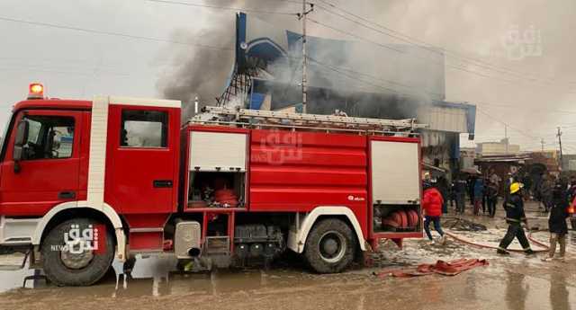 نشوب حريق داخل مبنى مستشفى قيد الإنشاء في بغداد