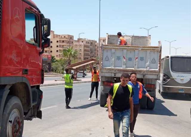 تحرير 185 مخالفة خلال حملات لإزالة الإشغالات في 4 مراكز بالمنيا