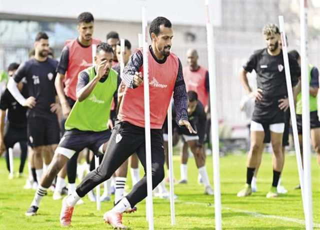 مران بدني قوي للاعبي الزمالك قبل مواجهة الاتحاد المنستيري