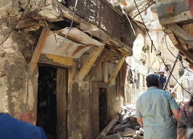 مصرع مسن إثر انهيار منزل قديم بمنطقة بحرى فى الإسكندرية (صور)