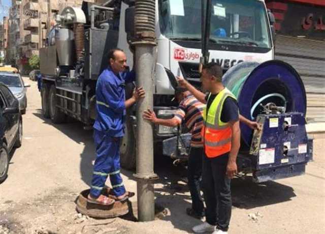 «مياه الشرقية»: صيانة عاجلة لتطهير بيارات وشبكات الصرف الصحي بكفر صقر