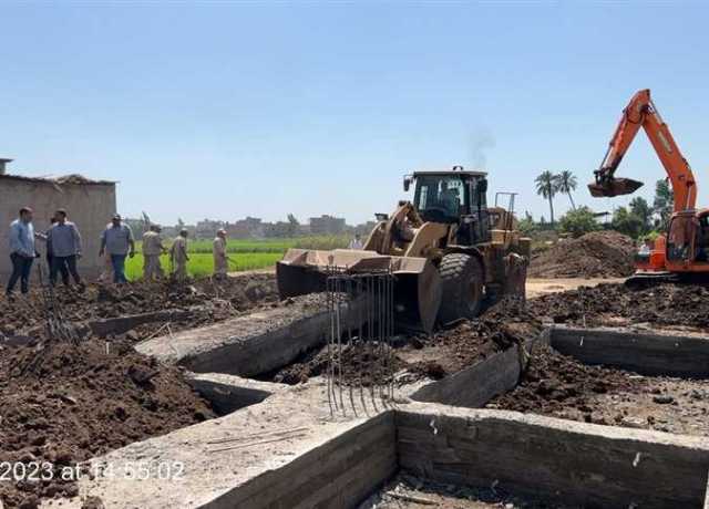إزالة حالة تعد على أرض زراعية بقرية شنو في كفر الشيخ والمحافظ يحذر