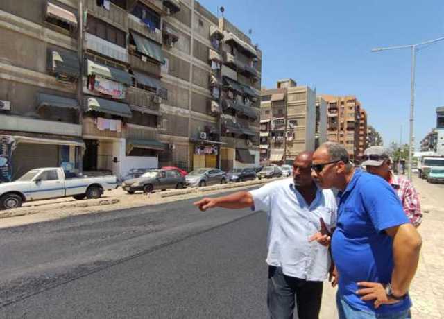 محافظ بورسعيد: استمرار أعمال وضع الأسفلت ورصف شارع النصر