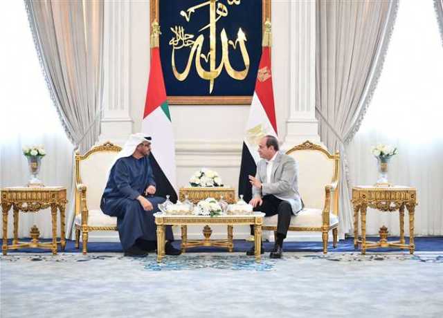 السيسي يستقبل الشيخ محمد بن زايد آل نهيان رئيس دولة الإمارات
