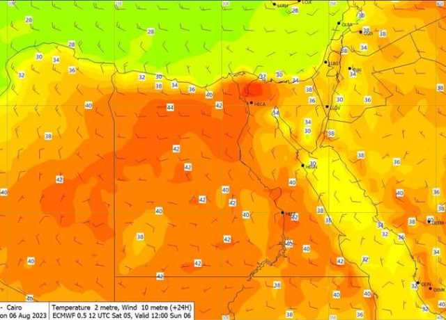 طقس شديد الحرارة في شمال سيناء والعظمي تصل 39 درجة