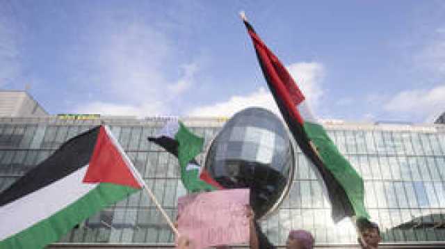 انطلاق مظاهرات أمام محكمة لاهاي دعما لفلسطين (فيديو)