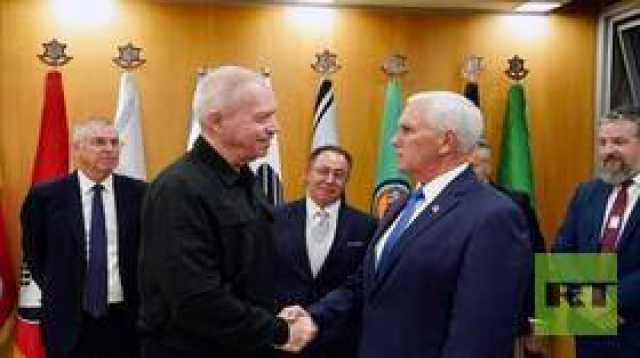 وزير الدفاع الإسرائيلي يلتقي نائب الرئيس الأمريكي السابق