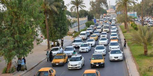 ‎خارطة موجزة بالازدحامات المرورية في شوارع بغداد صباح اليوم