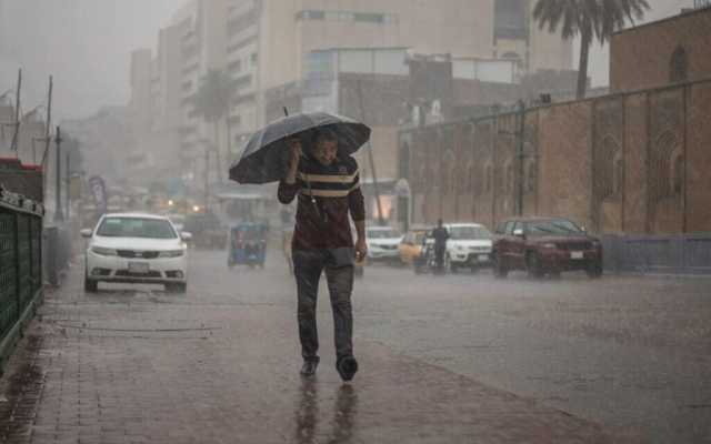الأنواء الجوية: هطول أمطار غزيرة في النجف الأشرف