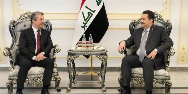 ‎السوداني و بارزاني يؤكدان ضرورة حل القضايا العالقة بين بغداد واربيل