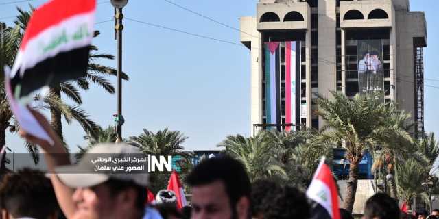 بالفيديو.. الالاف من العراقيين يستمرون بالوصول الى ساحة التحرير من جميع الجهات نصرة لغزة