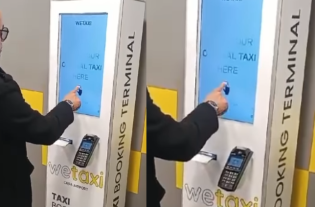 شباك إلكتروني لحجز سيارة الأجرة بأربع لغات في مطار محمد الخامس