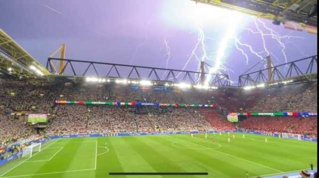 يورو 2024.. سوء الأحوال الجوية توقف مباراة ألمانيا والدنمارك