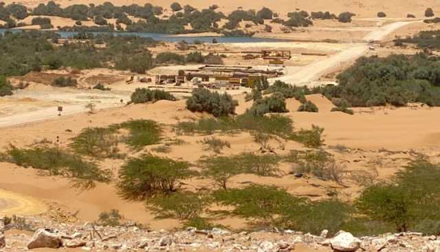 صور حصرية لبداية أشغال أكبر جسر معلق بعاصمة الصحراء المغربية