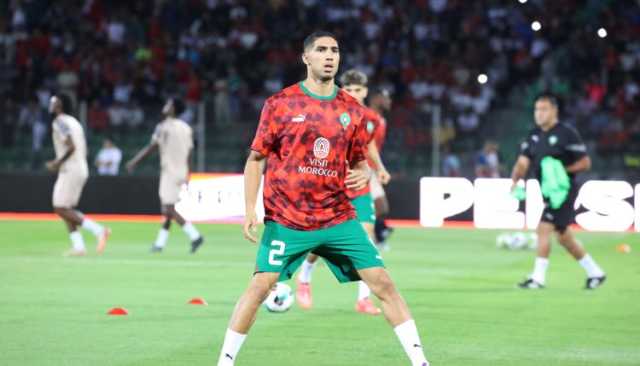 حكيمي عميداً للمنتخب الوطني أمام أفريقيا الوسطى