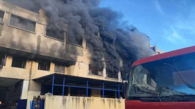 اندلاع حريق مهول في مصع للأحذية بطنجة