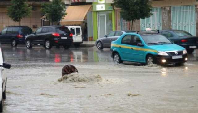 الأمطار تغرق أحياء و شوارع طنجة