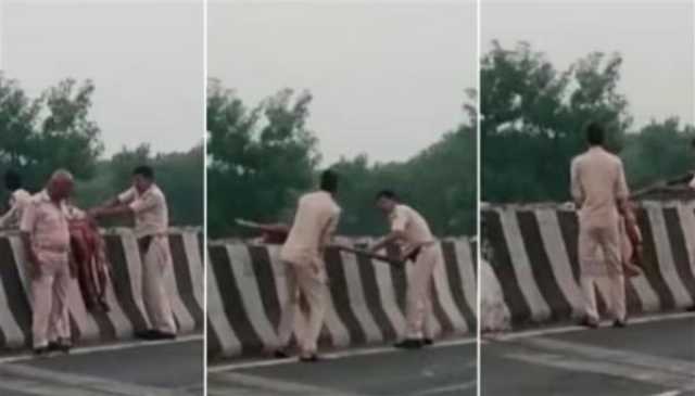 غضب في الهند بسبب مقطع فيديو لعناصر من الشرطة وهم يرمون جثة في قناة مائية