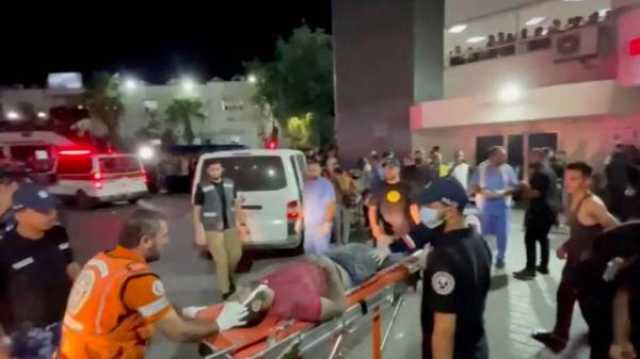 وقفة أمام البرلمان المغربي لإدانة قصف المستشفى الأهلي المعمداني في قطاع غزة