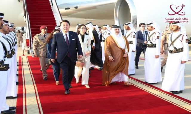 قادما من السعودية.. رئيس كوريا الجنوبية يصل إلى قطر