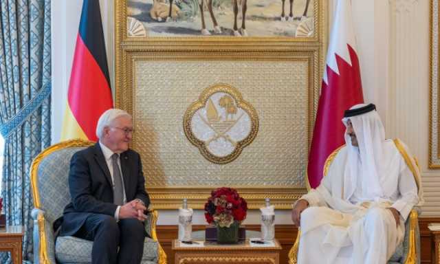 أمير قطر يبحث مع رئيس ألمانيا الوقف الدائم لإطلاق النار في غزة