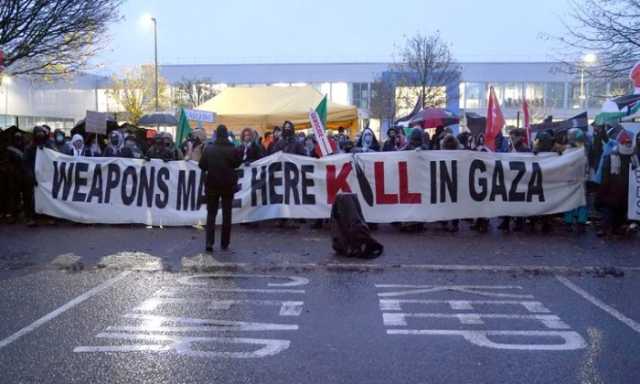 بريطانيا.. وقفات احتجاجية أمام مصانع تزود إسرائيل بالسلاح