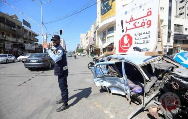 9 إصابات إحداها خطيرة في 14 حادث سير بغزة