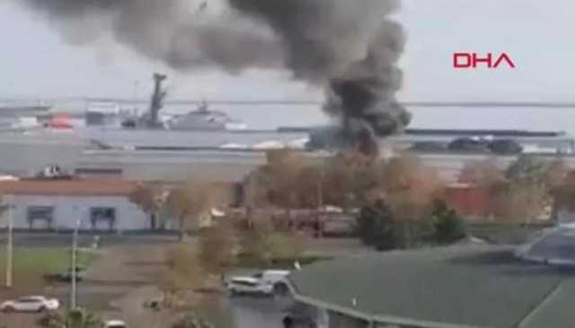 فيديو - شاهد لحظة انفجار ميناء درينجة شمال غرب تركيا