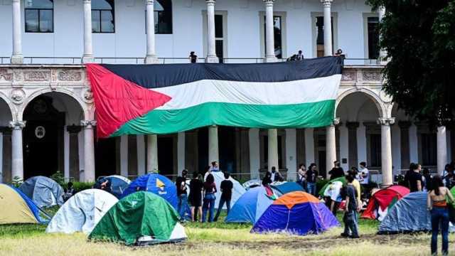 بشعار 'فلسطين حرة'.. طلاب جامعة ميلانو الإيطالية ينضمون للاعتصامات الطلابية