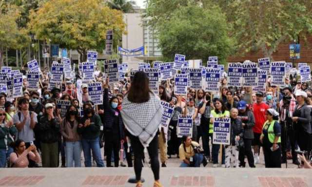 إضراب واسع في جامعات كاليفورنيا احتجاجاً على قمع التظاهرات التضامنية مع فلسطين