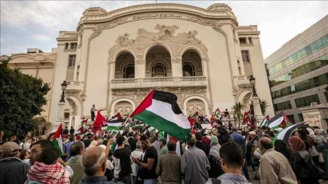 عشرات التونسيين يتظاهرون احتجاجا على جرائم 'الإبادة' الإسرائيلية بغزة
