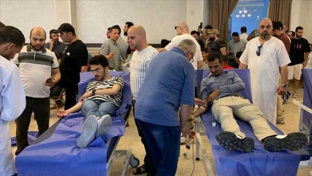 مشاركة أردنية واسعة بحملة تبرع بالدم لجرحى الحرب في غزة