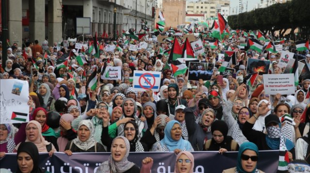 100 مظاهرة تضامنية مع غزة في المغرب