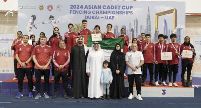 منتخب الإمارات يحصد 6 ميداليات ملونة في بطولة كأس آسيا للمبارزة للأشبال