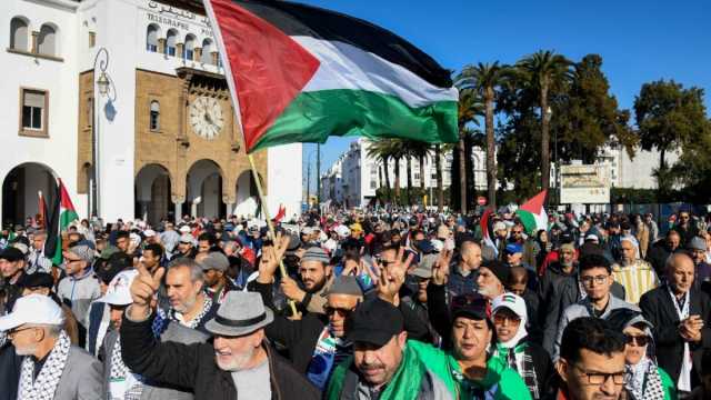 مطالبين بإلغاء التطبيع مع إسرائيل.. تظاهرة حاشدة في المغرب تنديدًا بالحرب على غزة