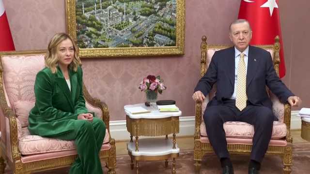 شاهد: أردوغان يستقبل جيورجيا ميلوني في إسطنبول